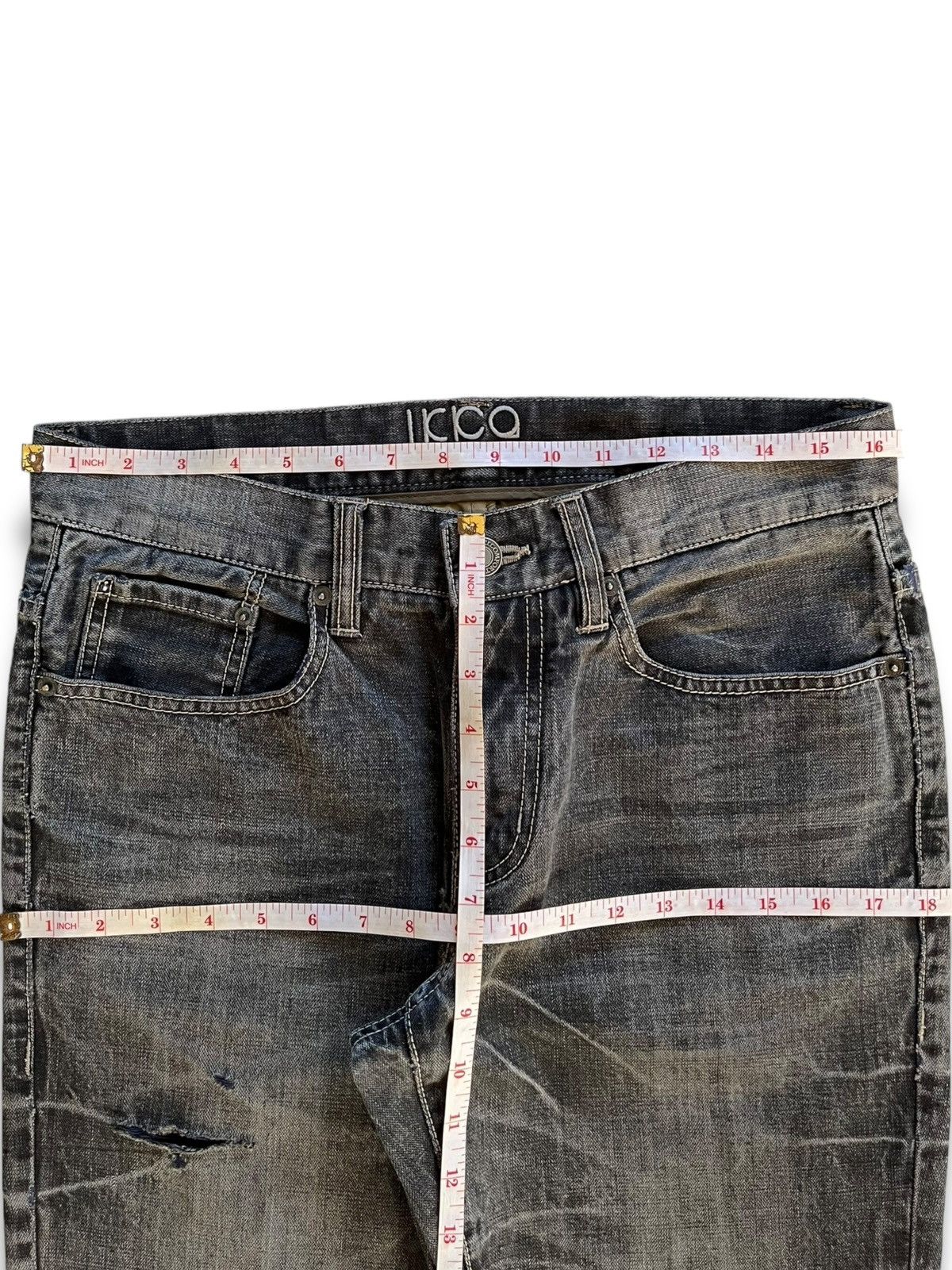 Japanese Brand Vintage Japanese Brand Faded Wash Distress Loose Style Jeans Size US 33 - 11 Thumbnail