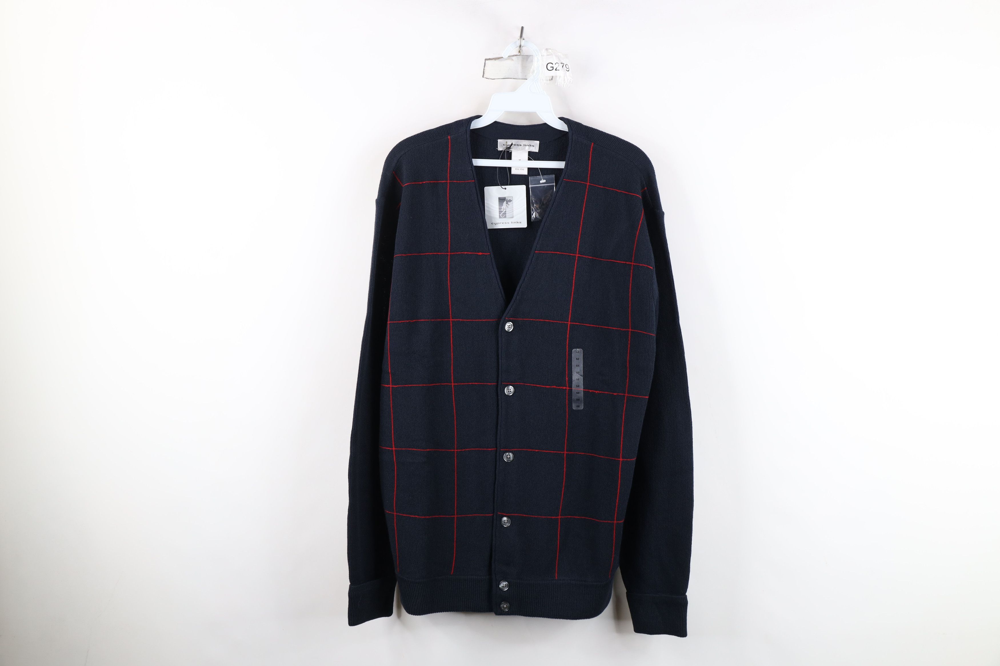 Vintage Deadstock Vintage 90s Streetwear Knit Cardigan Sweater Size US M / EU 48-50 / 2 - 1 Thumbnail