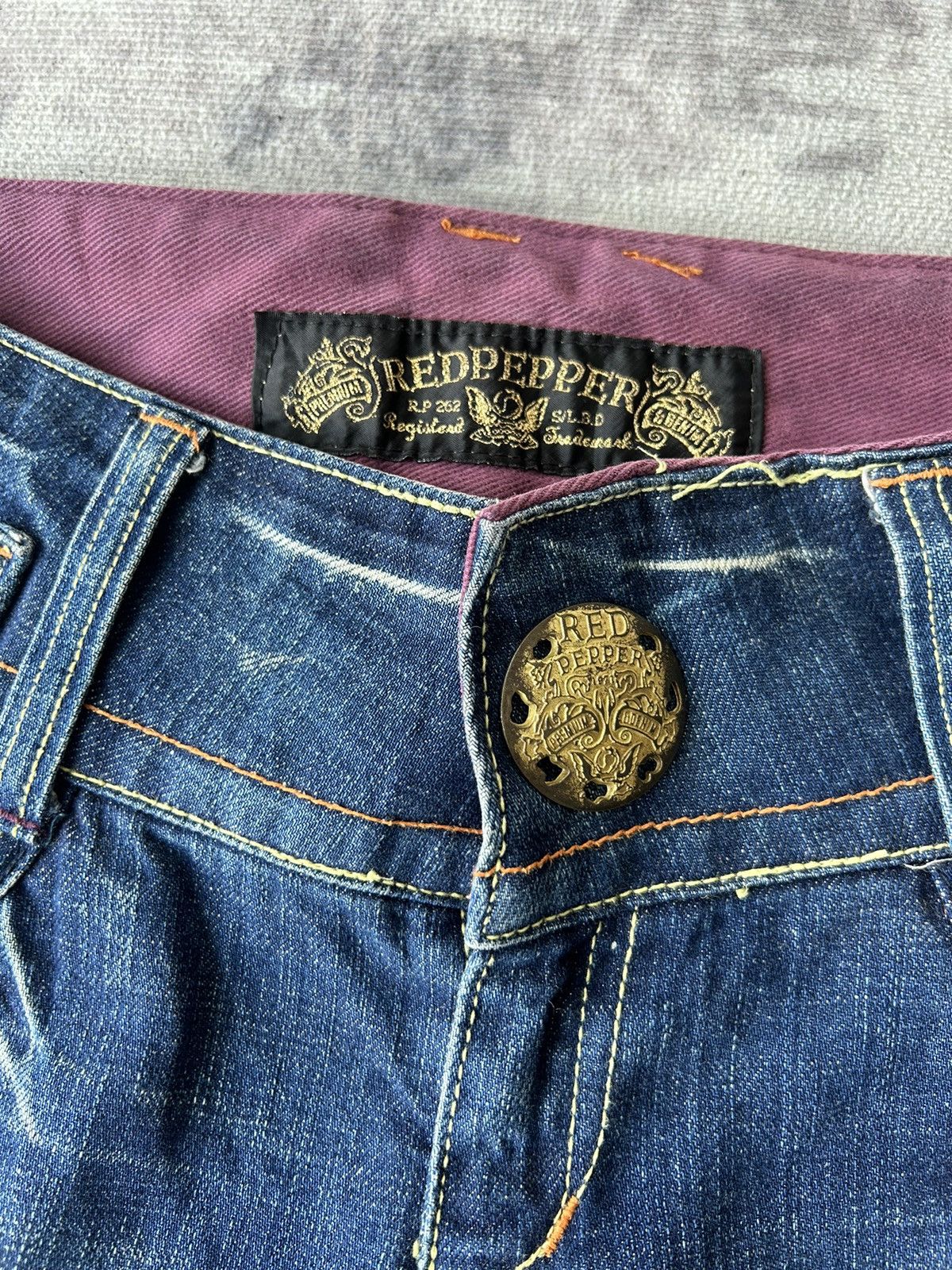 Ed Hardy 🦋 Red Pepper Embroidery Wing Jeans Size 32" / US 10 / IT 46 - 14 Thumbnail