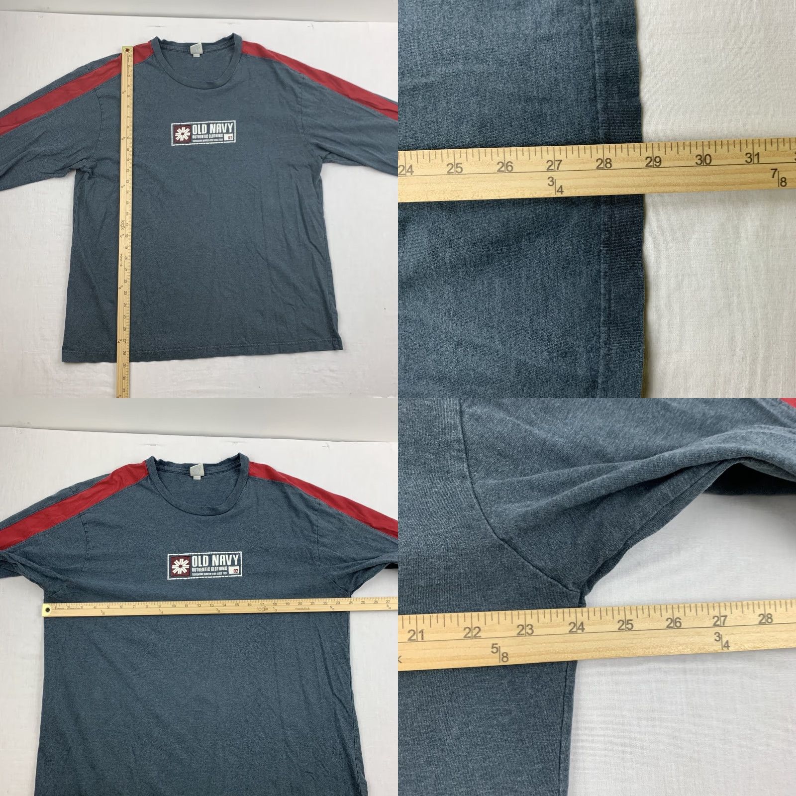 Old Navy VINTAGE Old Navy Shirt Adult XL Gray Logo USA Grunge 2000s Crew Neck Long Sleeve T-Shirt Mens Size US XL / EU 56 / 4 - 8 Thumbnail