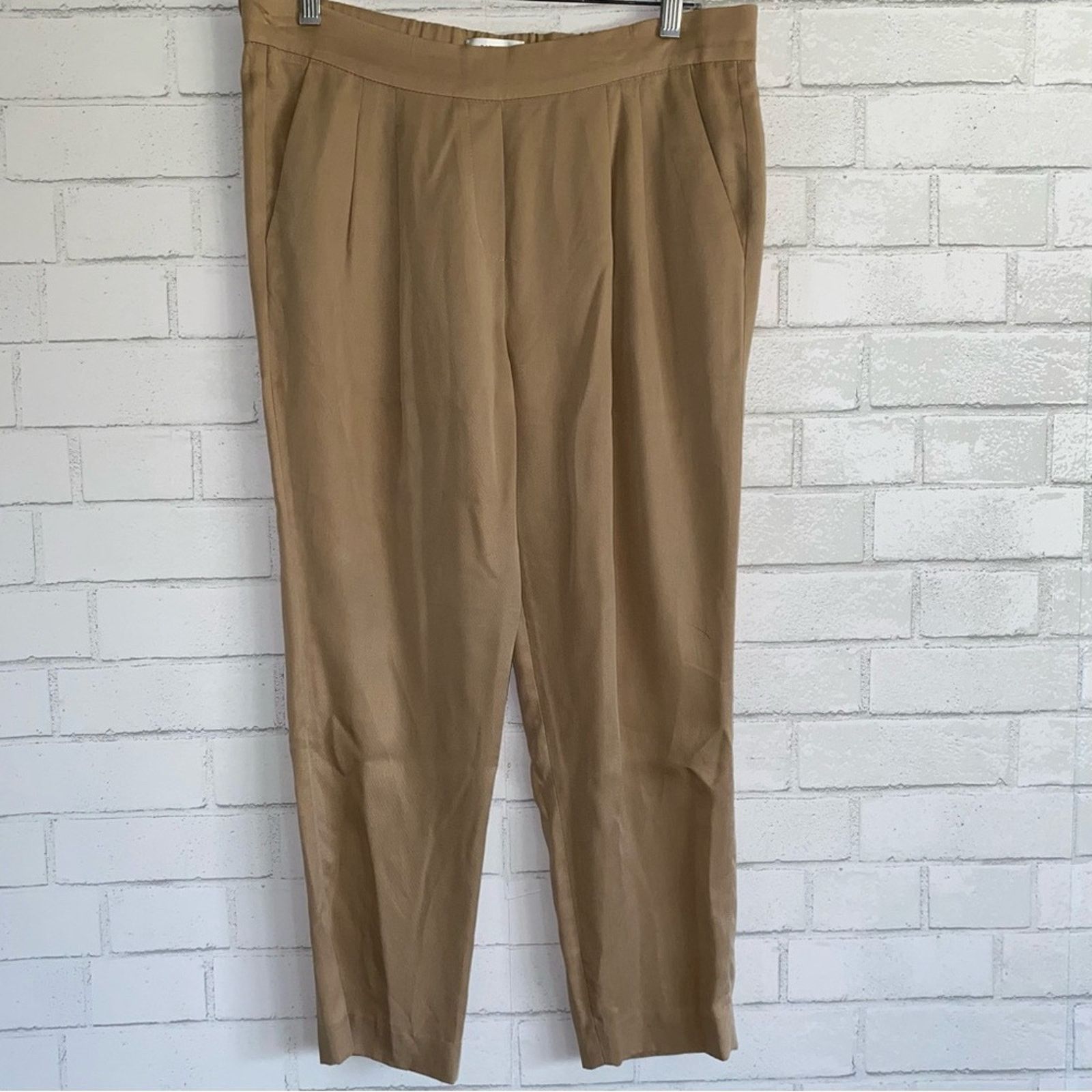 Aritzia BABATON Aritizia $148 Conan Lyocell Tan Trouser Pants 6 EUC Size 28" / US 6 / IT 42 - 3 Thumbnail