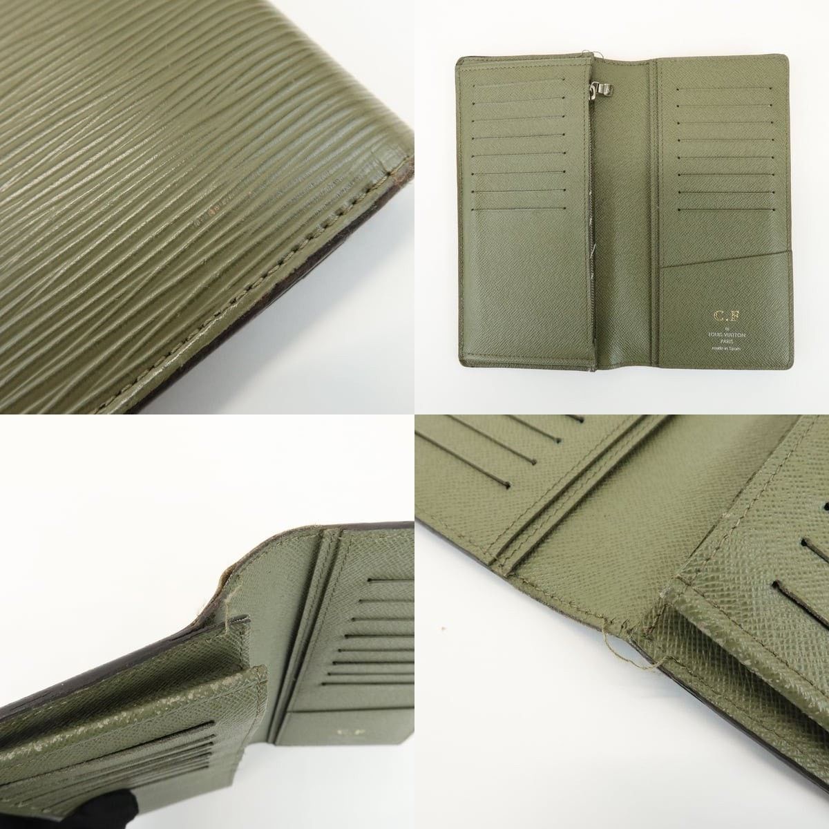 Louis Vuitton Louis Vuitton Epi Portefeuille Brazza Wallet Green Size ONE SIZE - 6 Thumbnail
