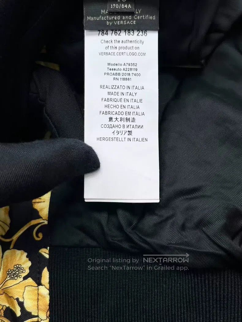 Versace Versace Full print baroque style logo letter logo zipper j Size US S / EU 44-46 / 1 - 5 Thumbnail