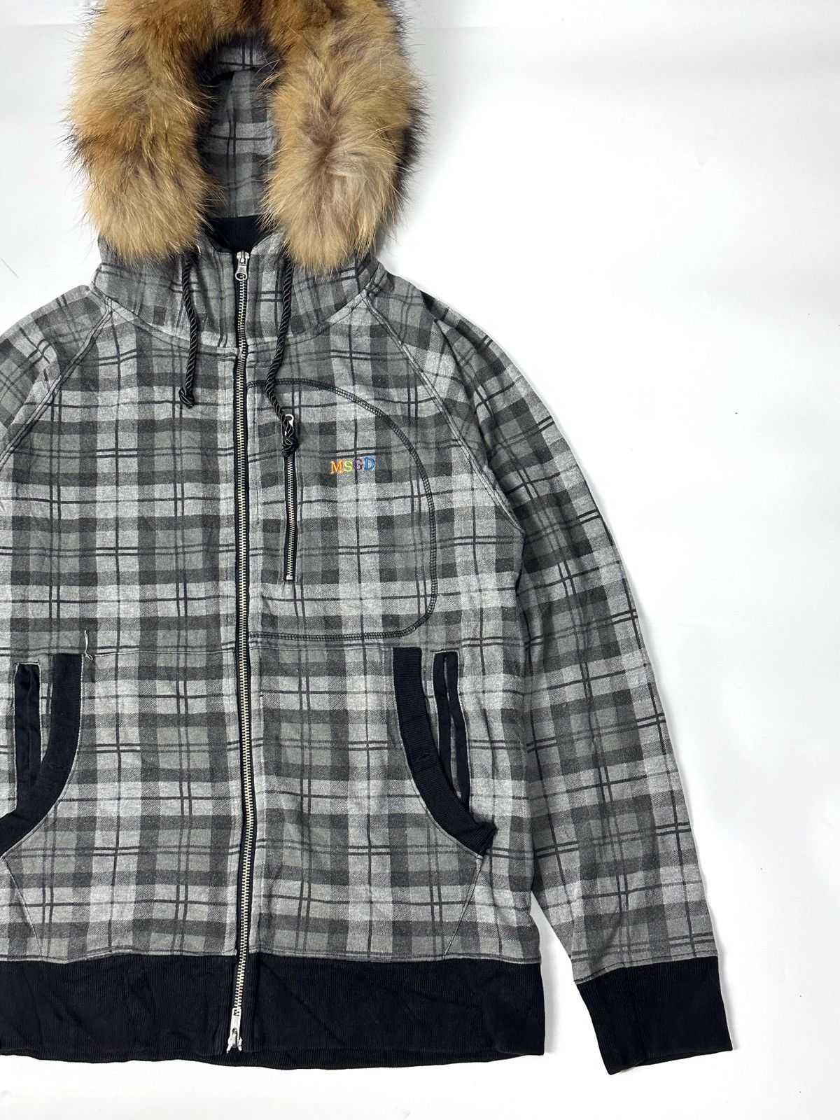 Hysteric Glamour × If Six Was Nine × Le Grande Bleu (L.G.B.) Fur Hoodie Tartan Japanese Brand Masterground Size US M / EU 48-50 / 2 - 3 Thumbnail