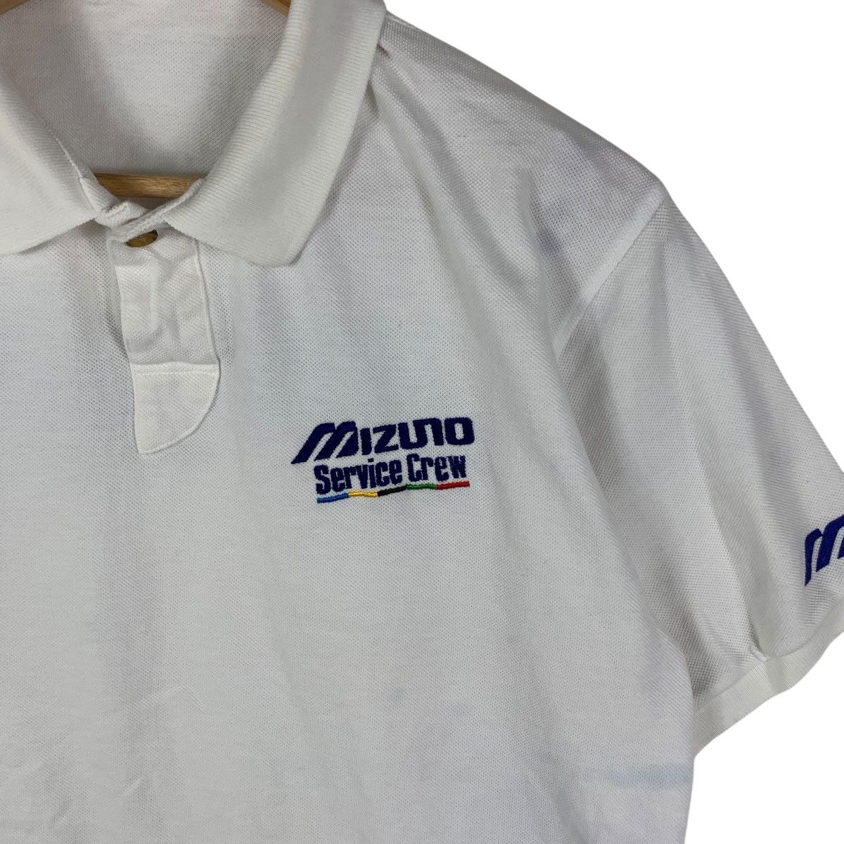 Mizuno Vintage MIZUNO SERVICE CREW Racing Team Polo Tee Shirt Top Size US L / EU 52-54 / 3 - 5 Thumbnail