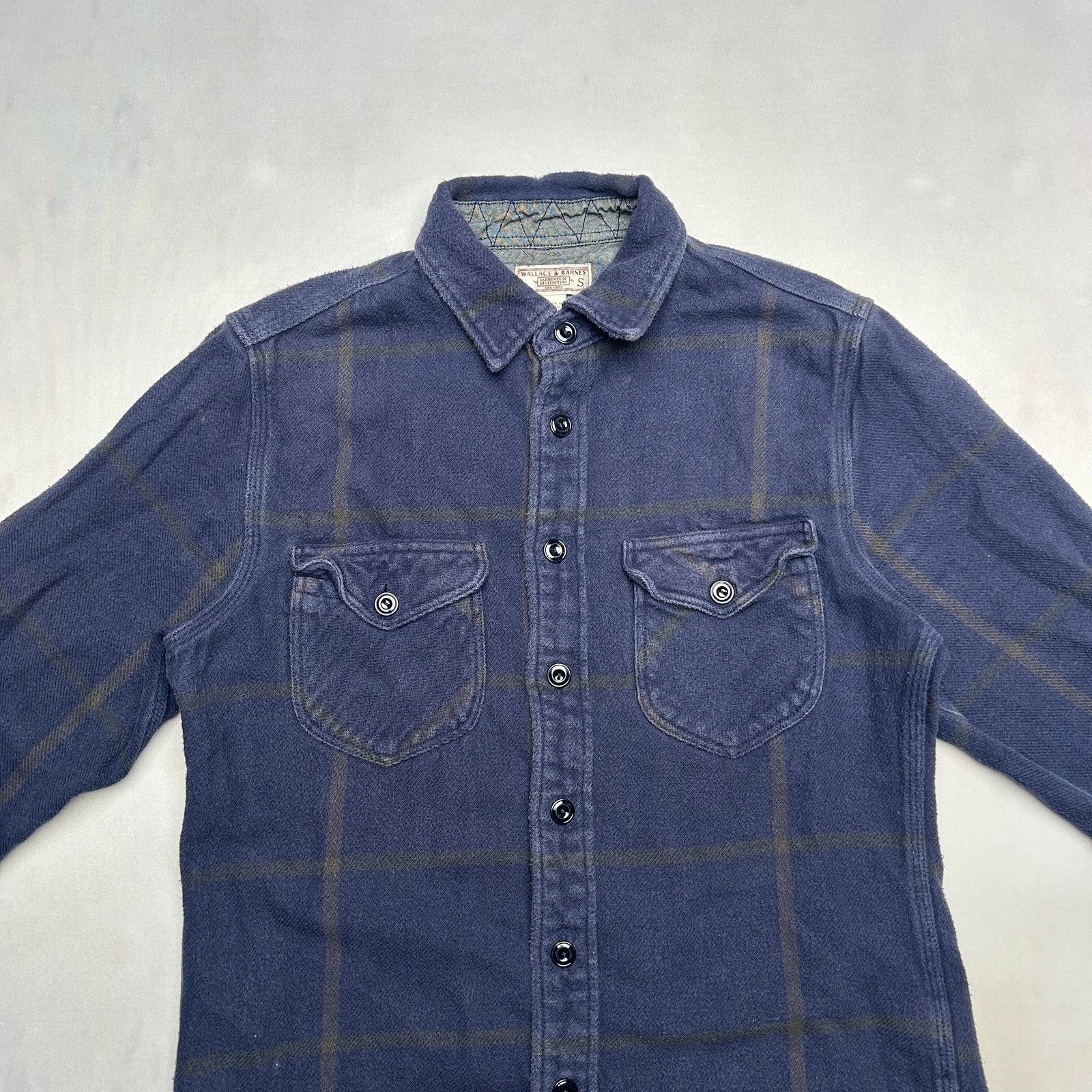 Wallace & Barnes Wallace & Barnes J.Crew Windowpane Flannel Shirt Men's Small Size US S / EU 44-46 / 1 - 2 Thumbnail
