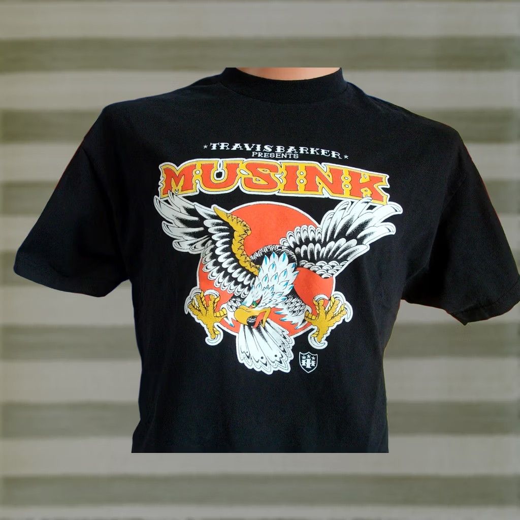 Barker Nike Music Musink Travis Barker T-Shirt Men XL Black Graphic Print Band Rock 2010s USA Size US XL / EU 56 / 4 - 1 Thumbnail