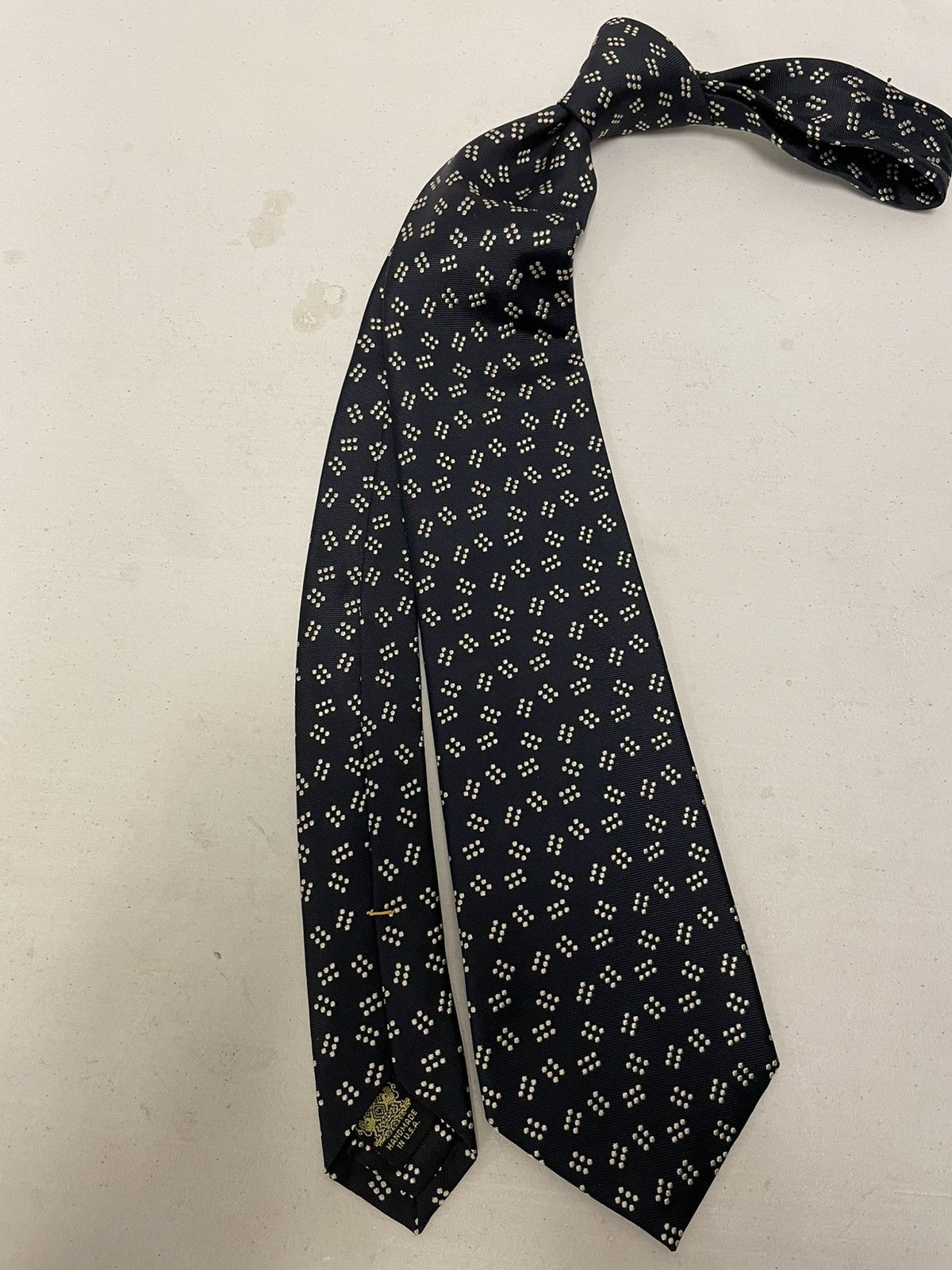 Oxxford Clothes Six Polka Dotted Woven Silk Tie Size ONE SIZE - 1 Thumbnail