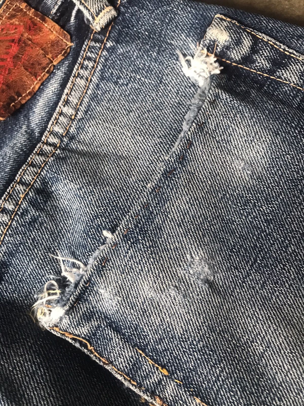 Denime DENIME - Vintage Look Straight Leg Denim Jeans Size US 26 / EU 42 - 15 Thumbnail