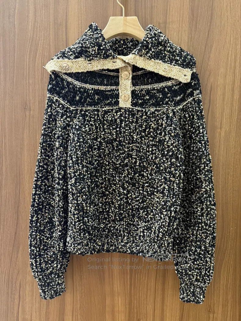 Chanel Chanel Black and white colour-blocked wool sweater Size XXS / US 00 / IT 34 - 1 Thumbnail