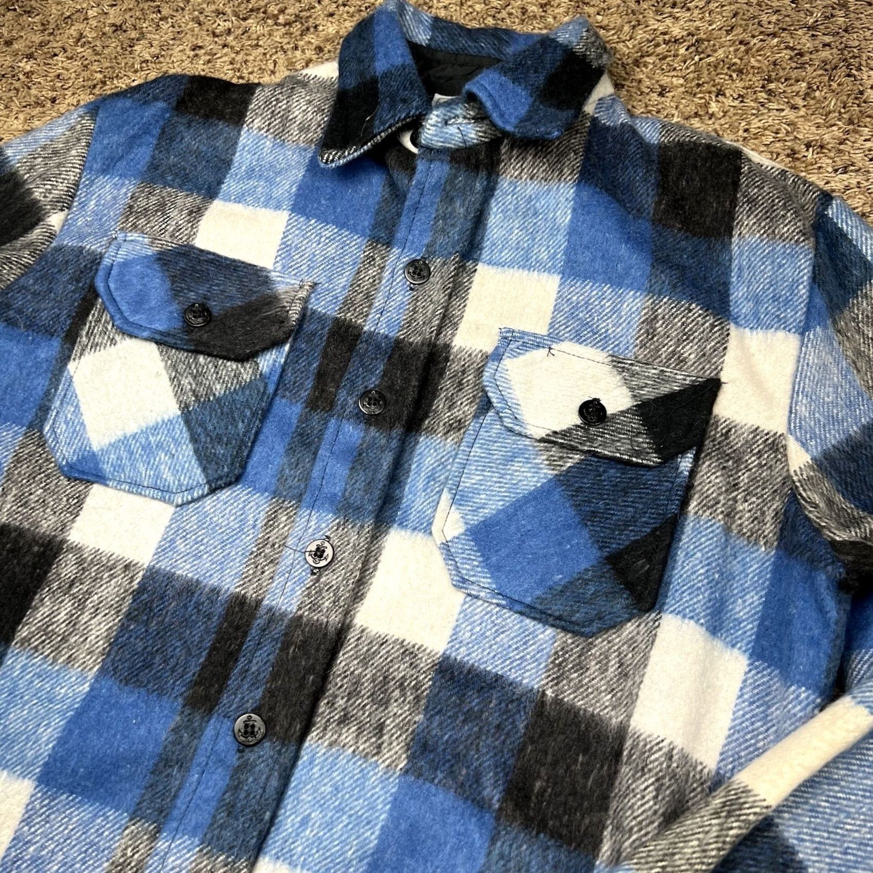 Vintage VINTAGE Outdoor Exchange Flannel Shirt Mens Large Blue Plaid 90s Size US L / EU 52-54 / 3 - 4 Thumbnail