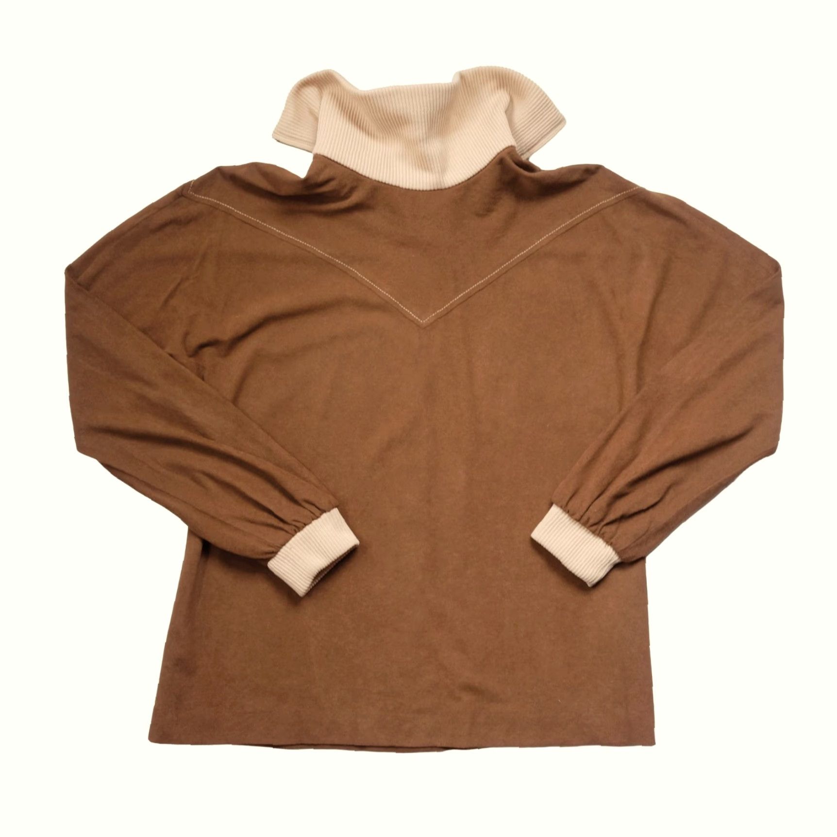 Vintage VINTAGE Fred Rothschild Shirt 70s USA Made ZIP Brown XL Womens SZ 14 21"PIT TO PIT 16" LENGTH 17" SLEEVE Size XL / US 12-14 / IT 48-50 - 3 Thumbnail