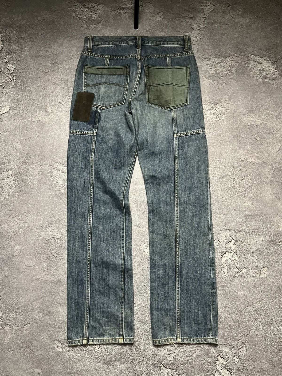 Armani Exchange Armani Exchange Panelled Patch Work Wear Jeans Size US 31 - 7 Thumbnail