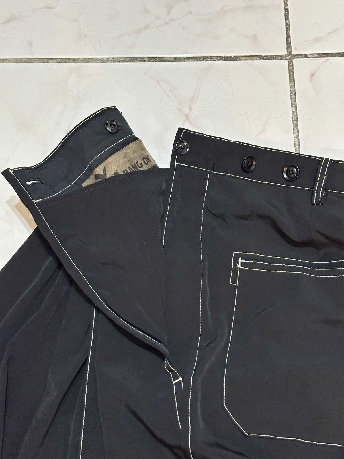 Yohji Yamamoto BLACK HAKAMA PANTS Size US 32 / EU 48 - 6 Thumbnail