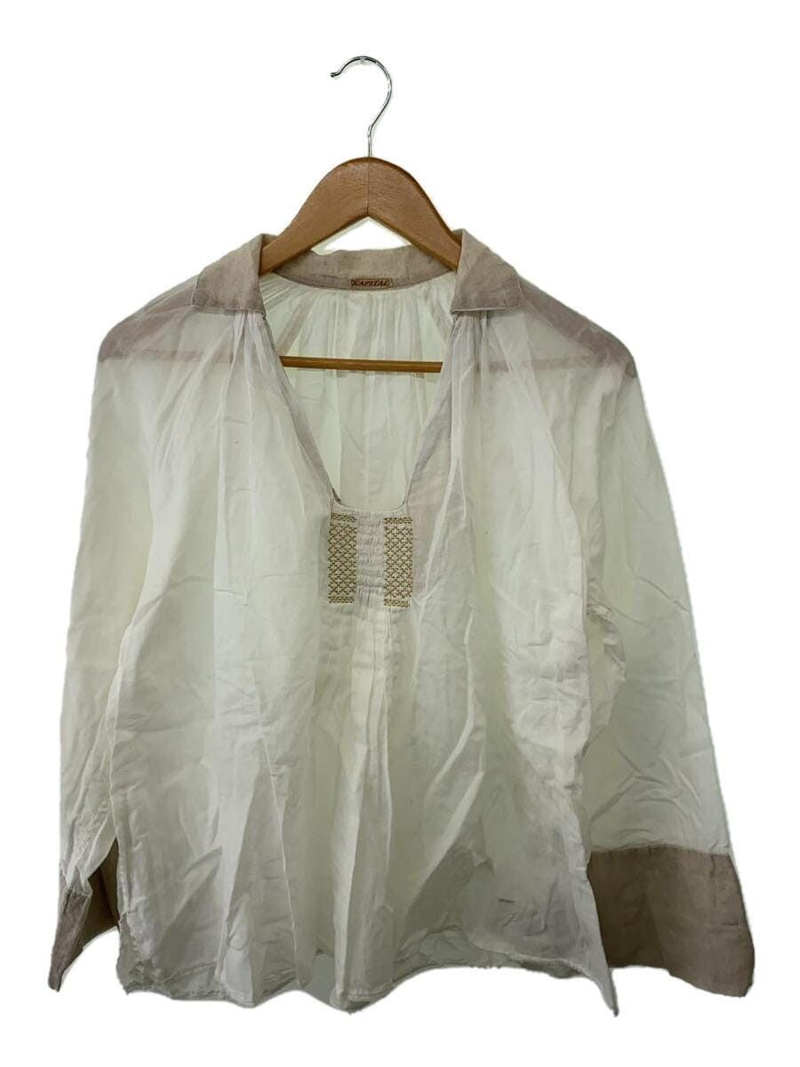 image of Kapital 2 Tone Blouse in White, Women's (Size XS)