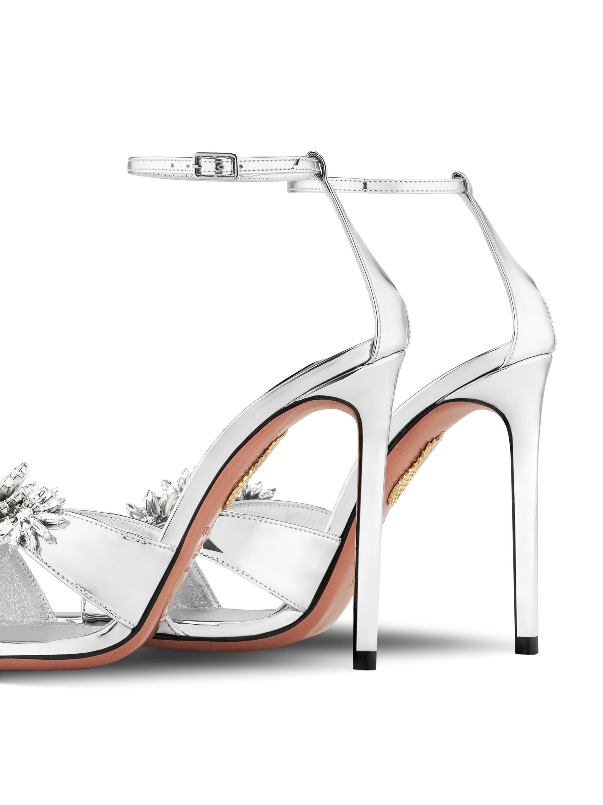 Aquazzura o1srvl11e1024 Heel in Silver Size US 10 / IT 40 - 4 Thumbnail