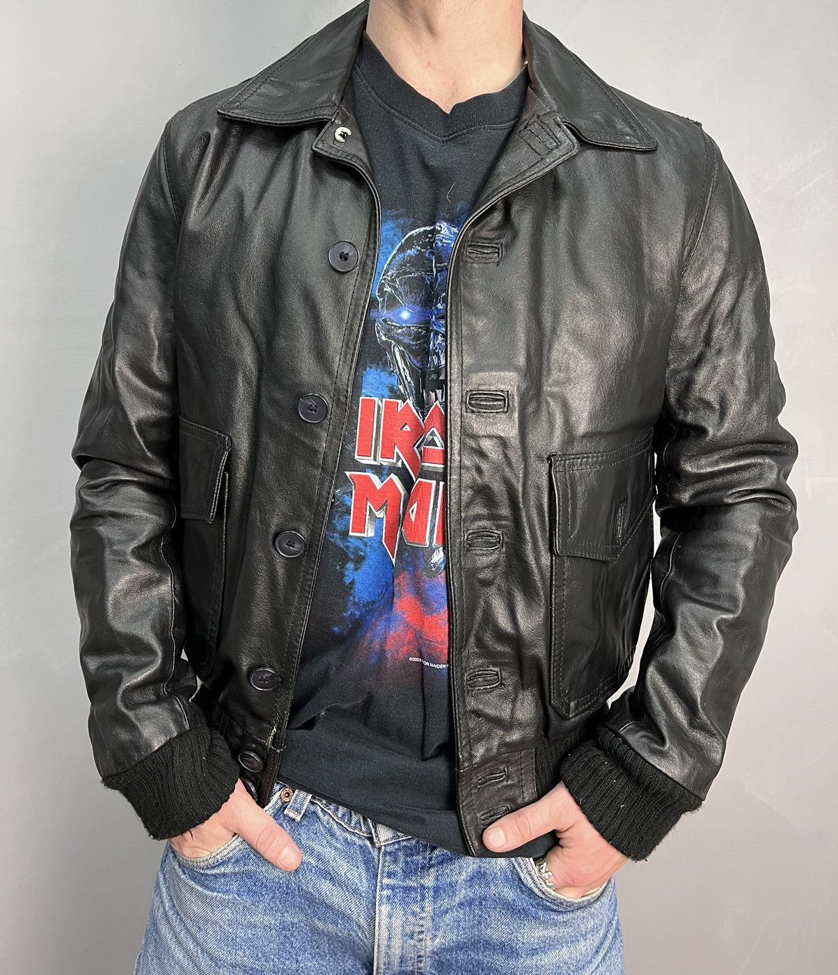 Other SALE✅✅VINTAGE 90s Archive Avant-Garde Moto Leather jacket Size US M / EU 48-50 / 2 - 1 Thumbnail