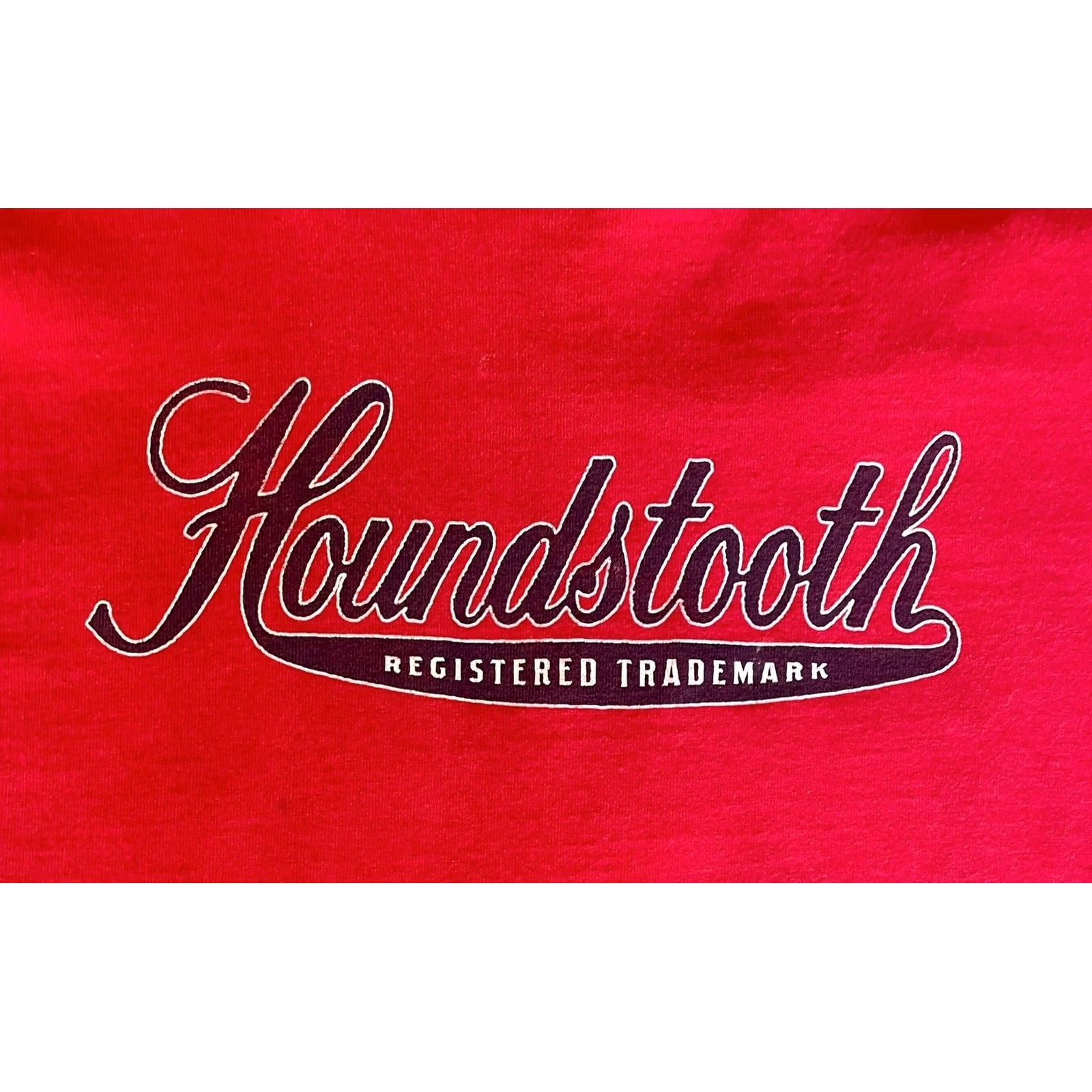 Vintage Houndstooth Men Red Pullover Sweatshirt Sweater Long Sleeve Large Made In USA Mens Regular Size L Size US L / EU 52-54 / 3 - 6 Thumbnail
