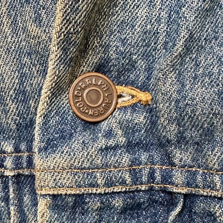 Polo Ralph Lauren VINTAGE POLO WESTERN RALPH LAUREN DENIM JACKET WOOL LINING Size US L / EU 52-54 / 3 - 3 Thumbnail