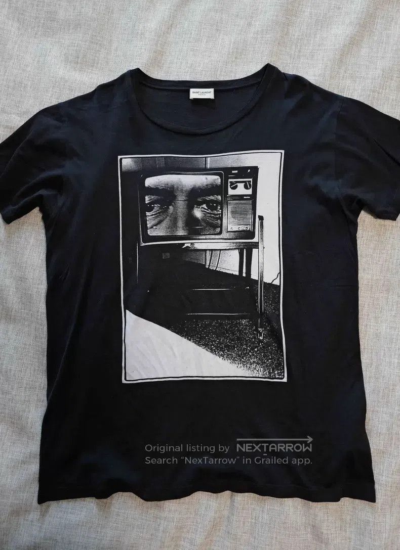 Saint Laurent Paris Saint Laurent Paris Black Printed T-Shirt i Size US M / EU 48-50 / 2 - 1 Thumbnail