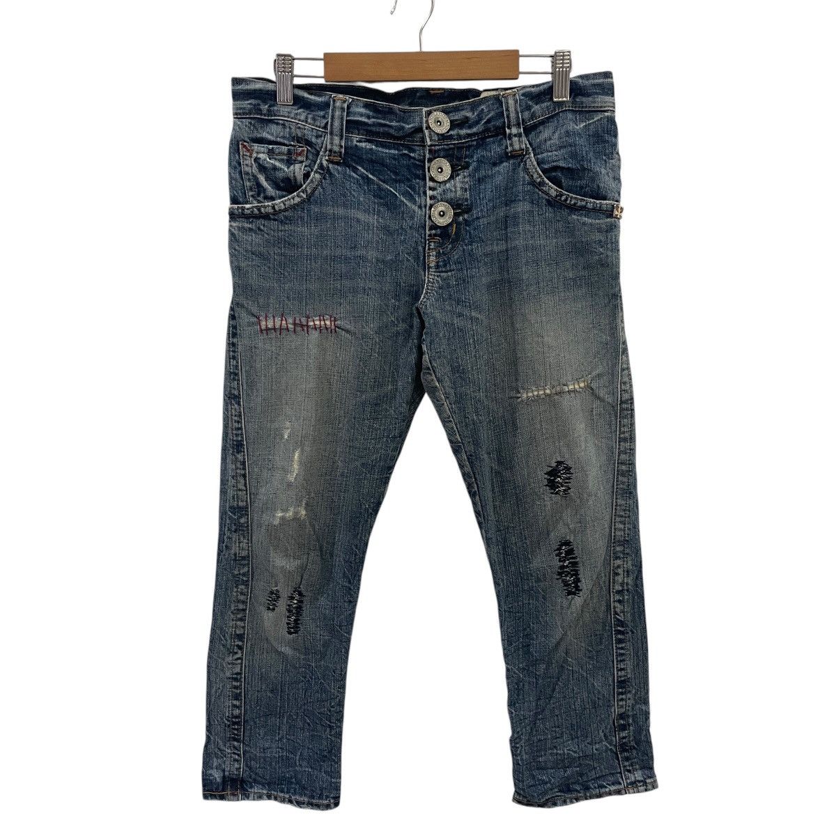 Japanese Brand Vintage Antgauge Short Denim Jeans Size 31" - 11 Thumbnail