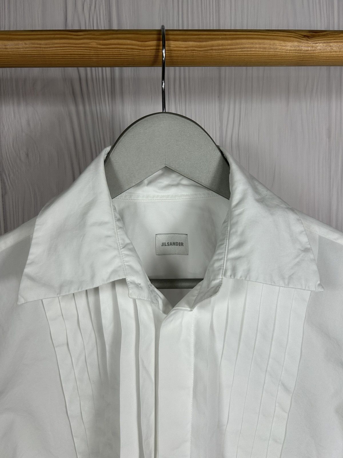 Jil Sander Jil Sander Pleated Dress Shirt 38 Button Up Size US M / EU 48-50 / 2 - 10 Thumbnail