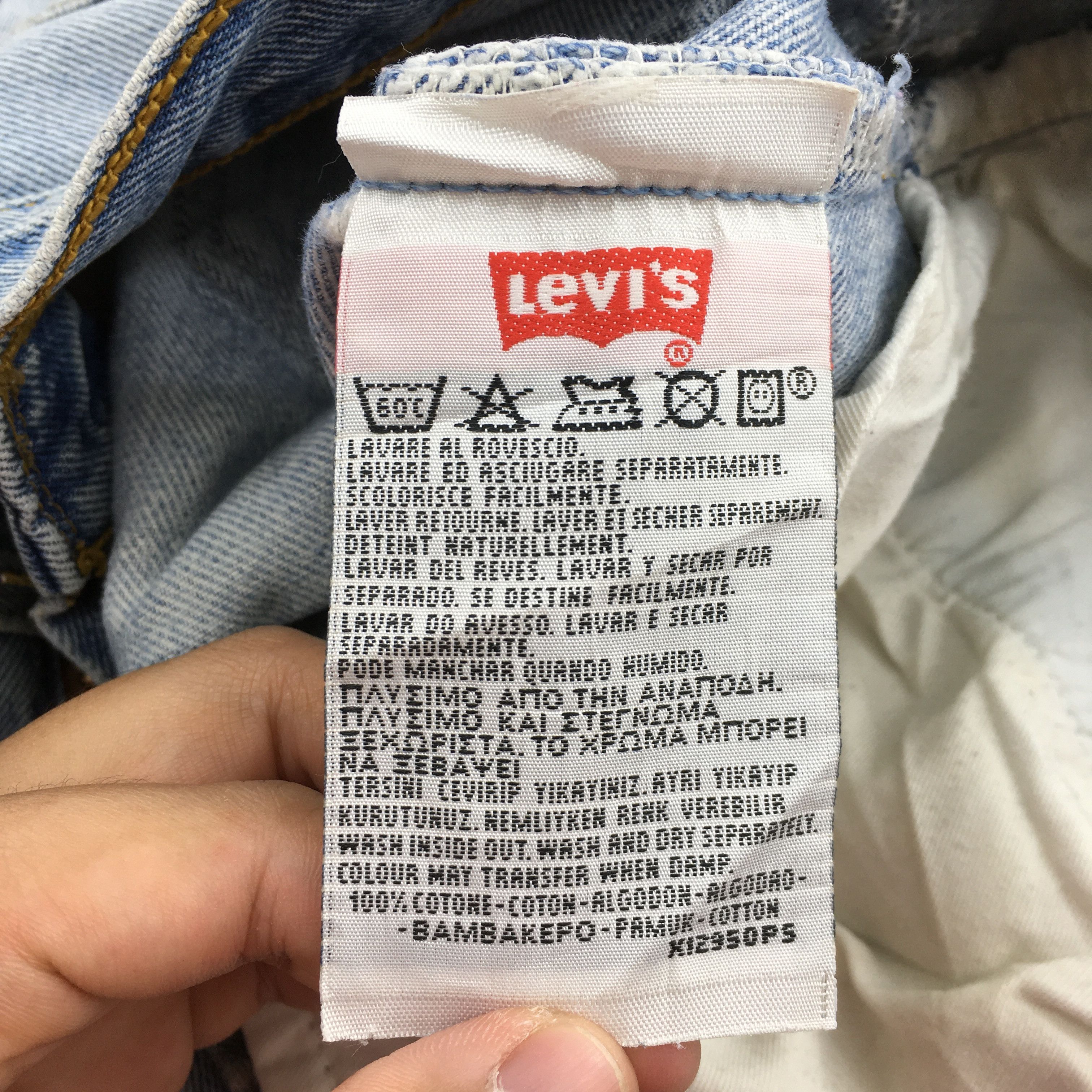 Levi's Size 31x32 Vintage 90s Levi's 501 Faded Blue Jeans S1897 Size US 31 - 13 Thumbnail