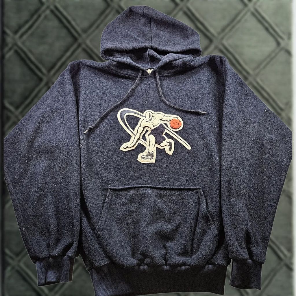 Vintage Vintage AND1 Hoodie Mens Medium Navy Basketball Chenille Logo Graphic 90s Y2K Size US M / EU 48-50 / 2 - 1 Thumbnail