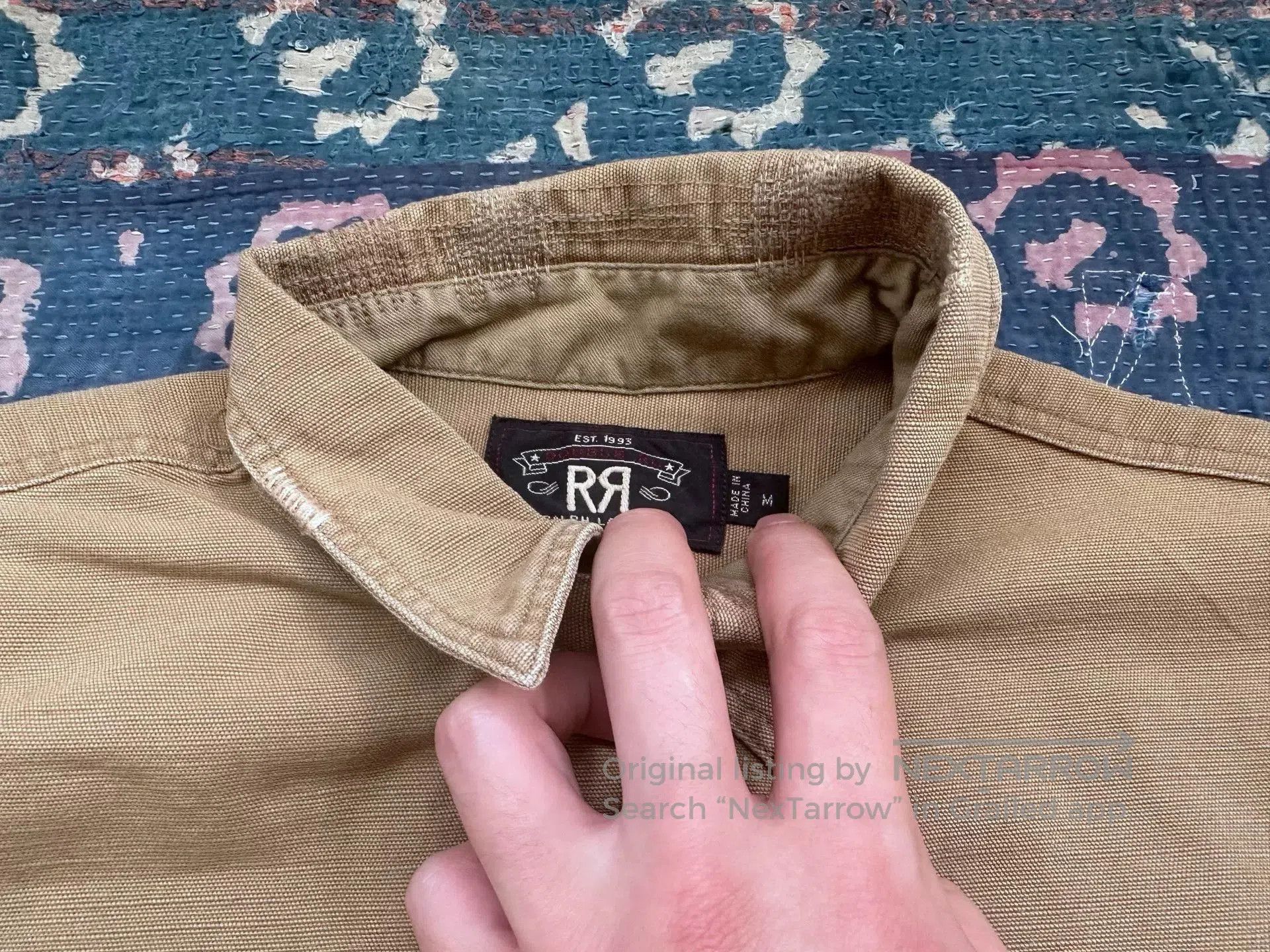 RRL Ralph Lauren rrl distressed vintage work shirt. Size US M / EU 48-50 / 2 - 3 Thumbnail