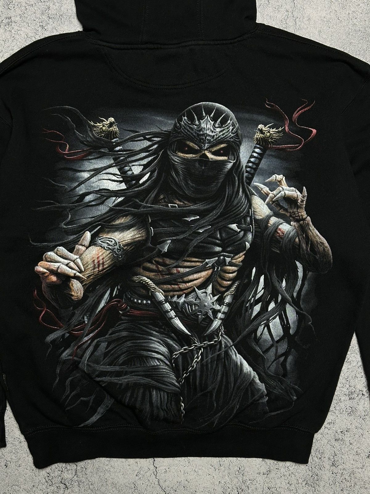 Vintage Vintage Ninja Assassin Samurai Y2K Spiral Hoodie Size US XL / EU 56 / 4 - 8 Thumbnail