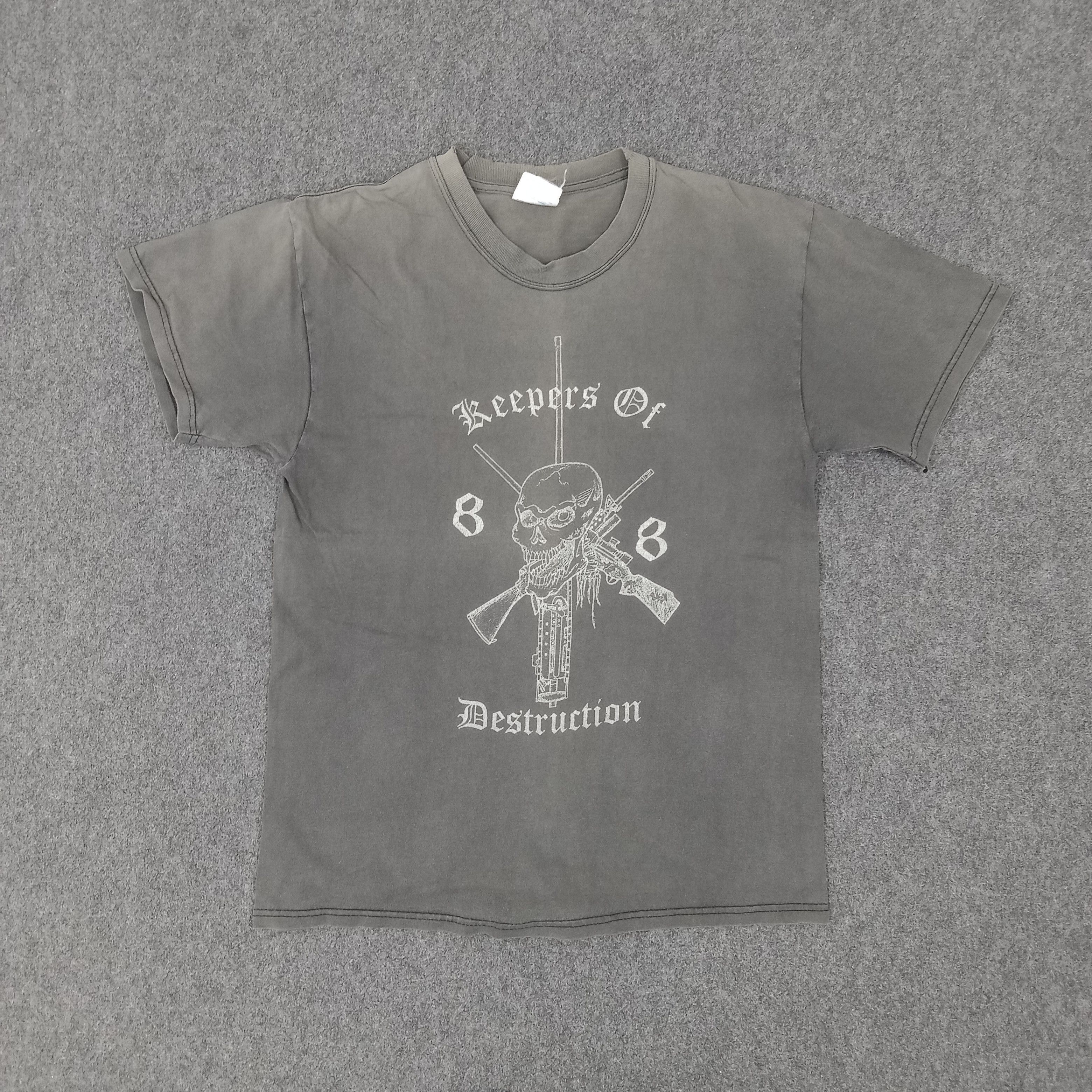 Vintage 88tees Keepers Of Distruction Distressed Punk Tshirt Size US M / EU 48-50 / 2 - 1 Thumbnail