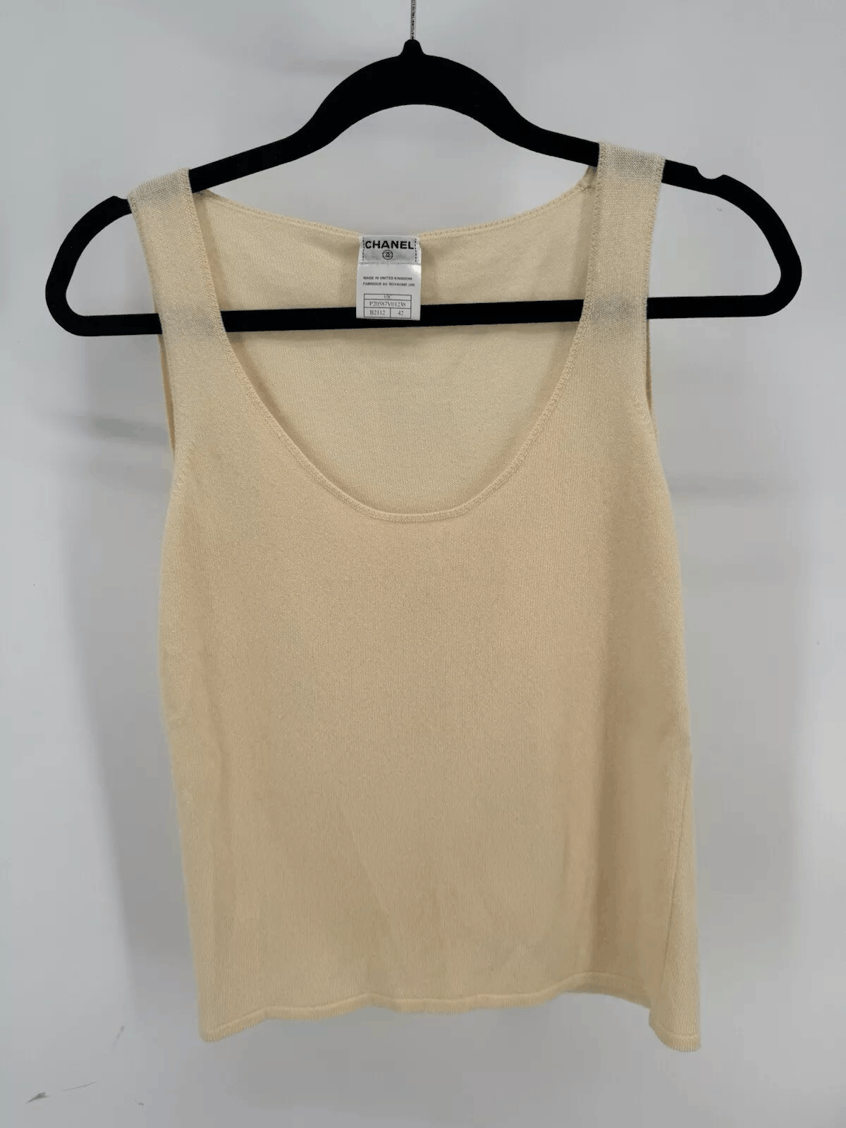 Chanel Chanel Cashmere Tank Top Vintage 2003 Top Size L US10 FR42 Size M / US 6-8 / IT 42-44 - 1 Thumbnail