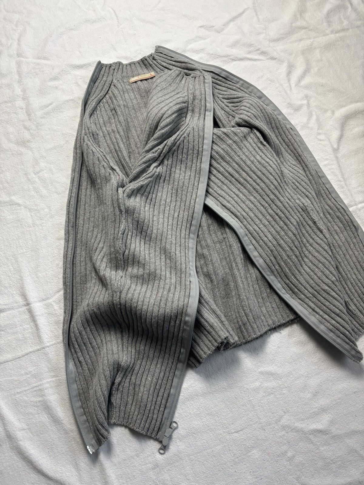 Japanese Brand × Vintage Avant garde full zip knitted sweater diesel lgb style Size US XL / EU 56 / 4 - 10 Thumbnail