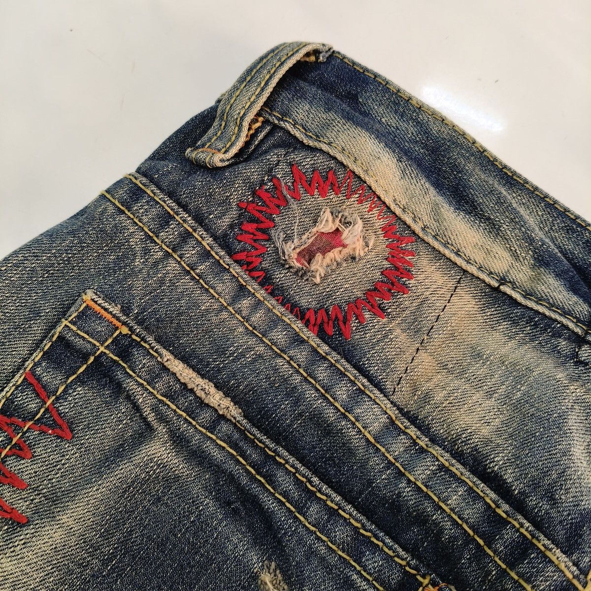 Japanese Brand Vintage Japanese Lolita Jeans Mud Wash Distressed Denim Size US 28 / EU 44 - 19 Thumbnail
