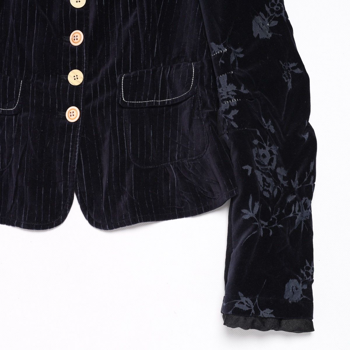 Marithe + Francois Girbaud Marithe Francois Girbaud Velvet Velour Blazer Avantgarde Size S / US 4 / IT 40 - 3 Thumbnail