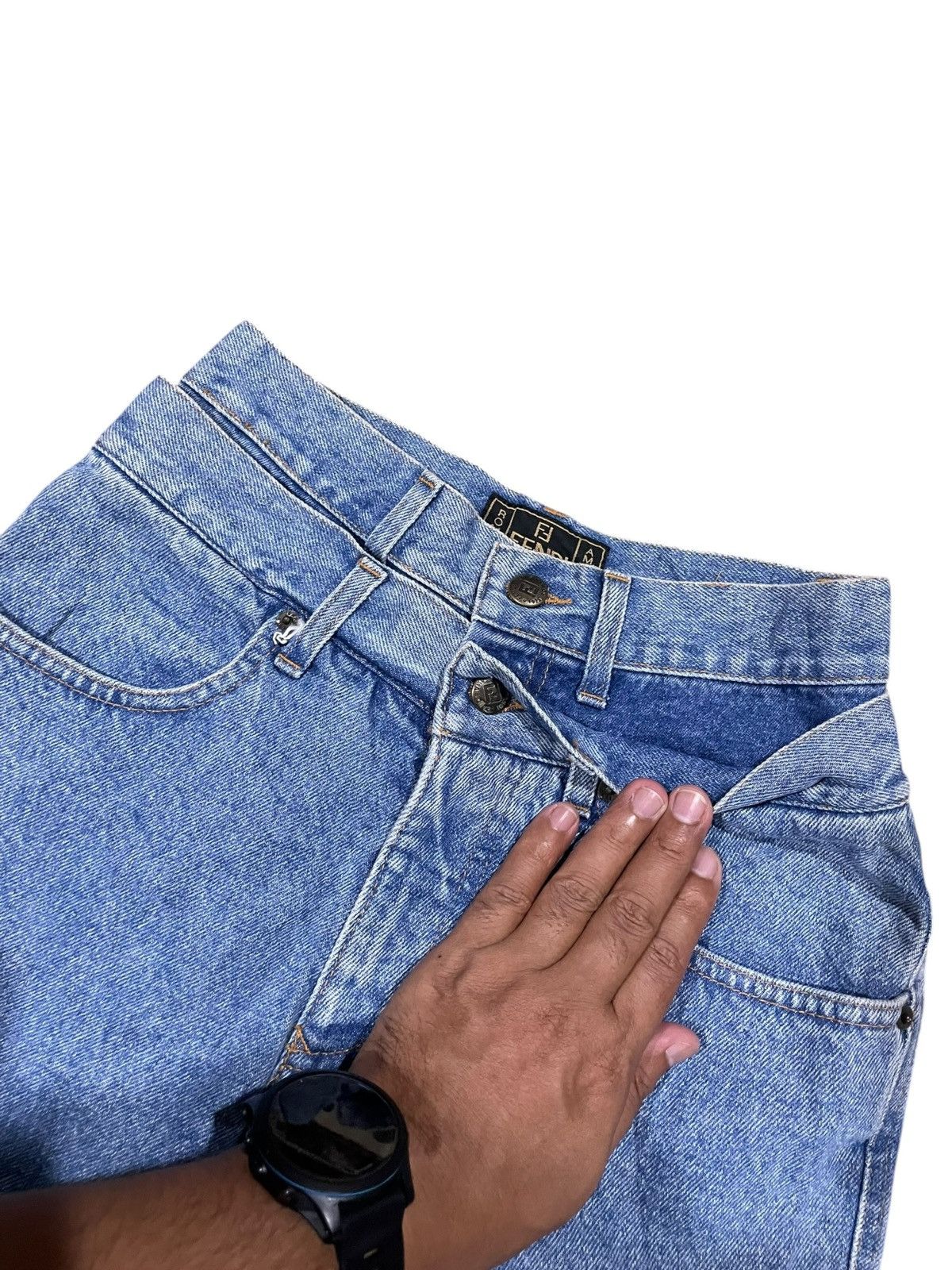 Fendi Fendi Double Waist VTG 90s Jeans Size 26" / US 2 / IT 38 - 10 Thumbnail