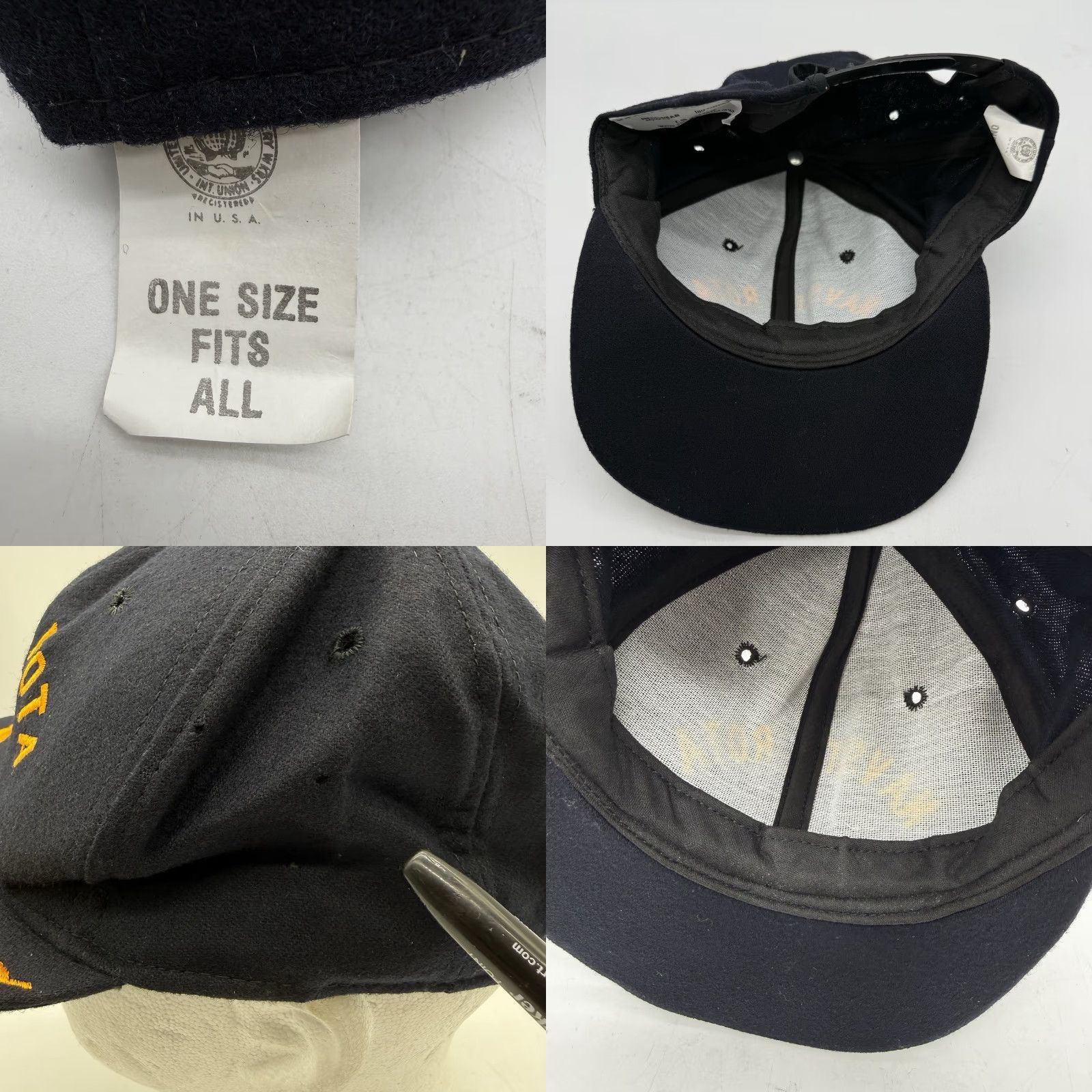 Vintage Navsta Rota US Naval Base Hat Military Wool Embroidered Snapback Men Adjustable Dark Blue USA Baseball Cap Size ONE SIZE - 8 Thumbnail