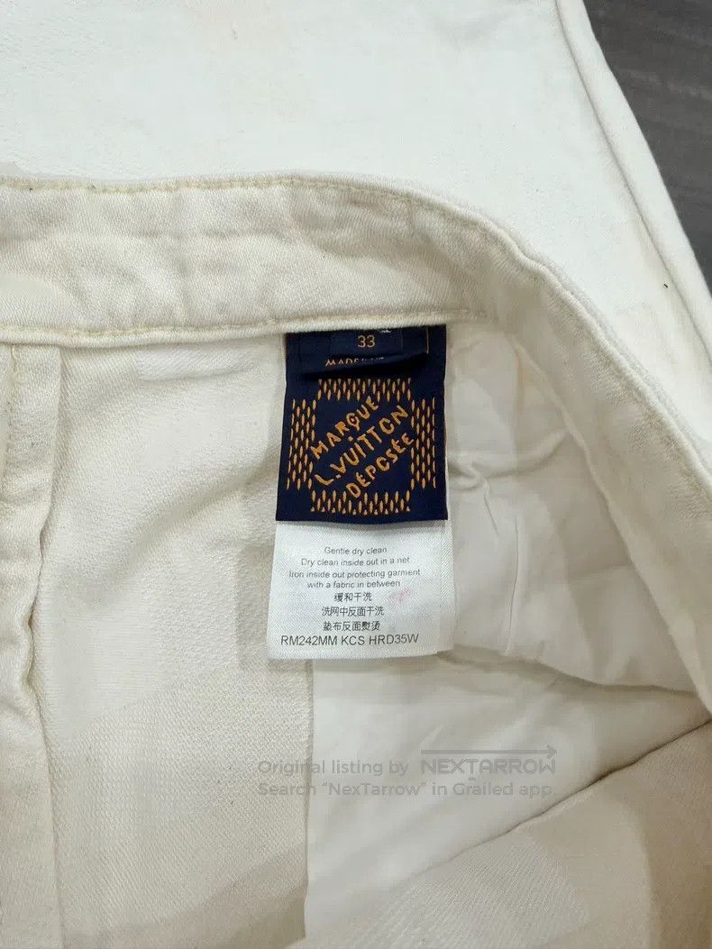Louis Vuitton Louis Vuitton Beige Plaid Jacquard Jeans Size US 33 - 3 Thumbnail