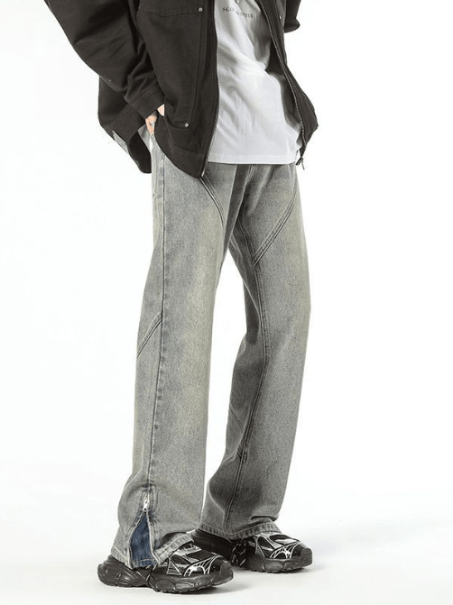 Japanese Brand × Jean American style slit zipper high street retro bootcut jeans Size US 32 / EU 48 - 2 Thumbnail