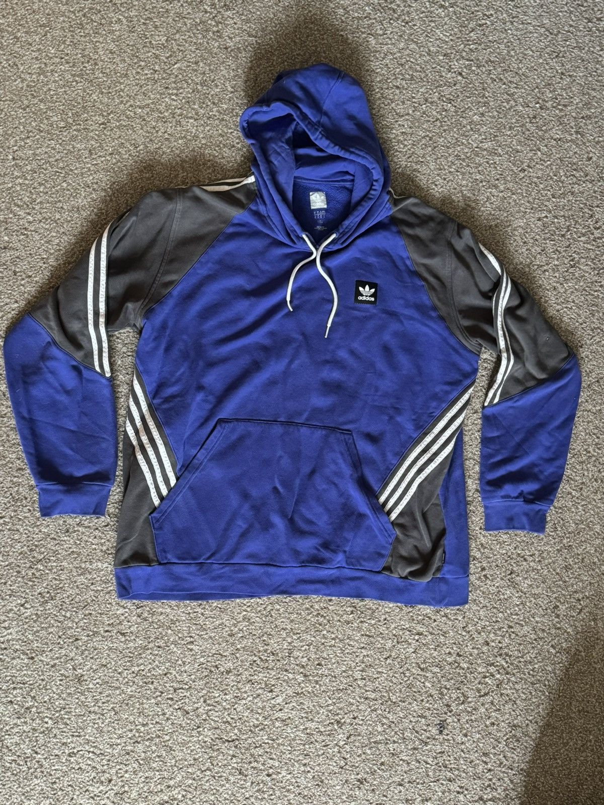 Adidas Adidas Originals Blue and Grey Hoodie Size US XL / EU 56 / 4 - 1 Thumbnail