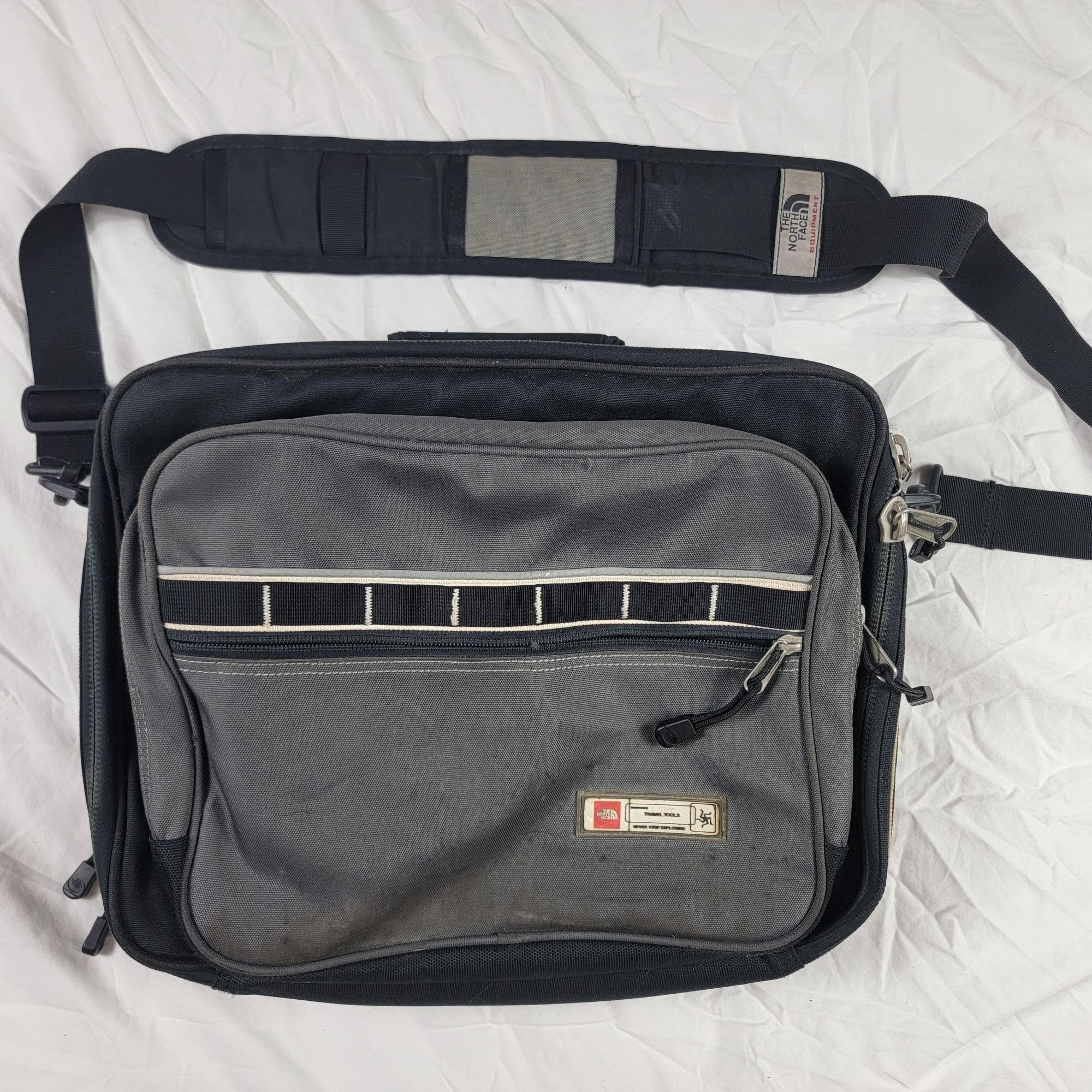 The North Face The North Face Black Gray Travel Tools Messenger Bag Mechani Size ONE SIZE - 1 Thumbnail