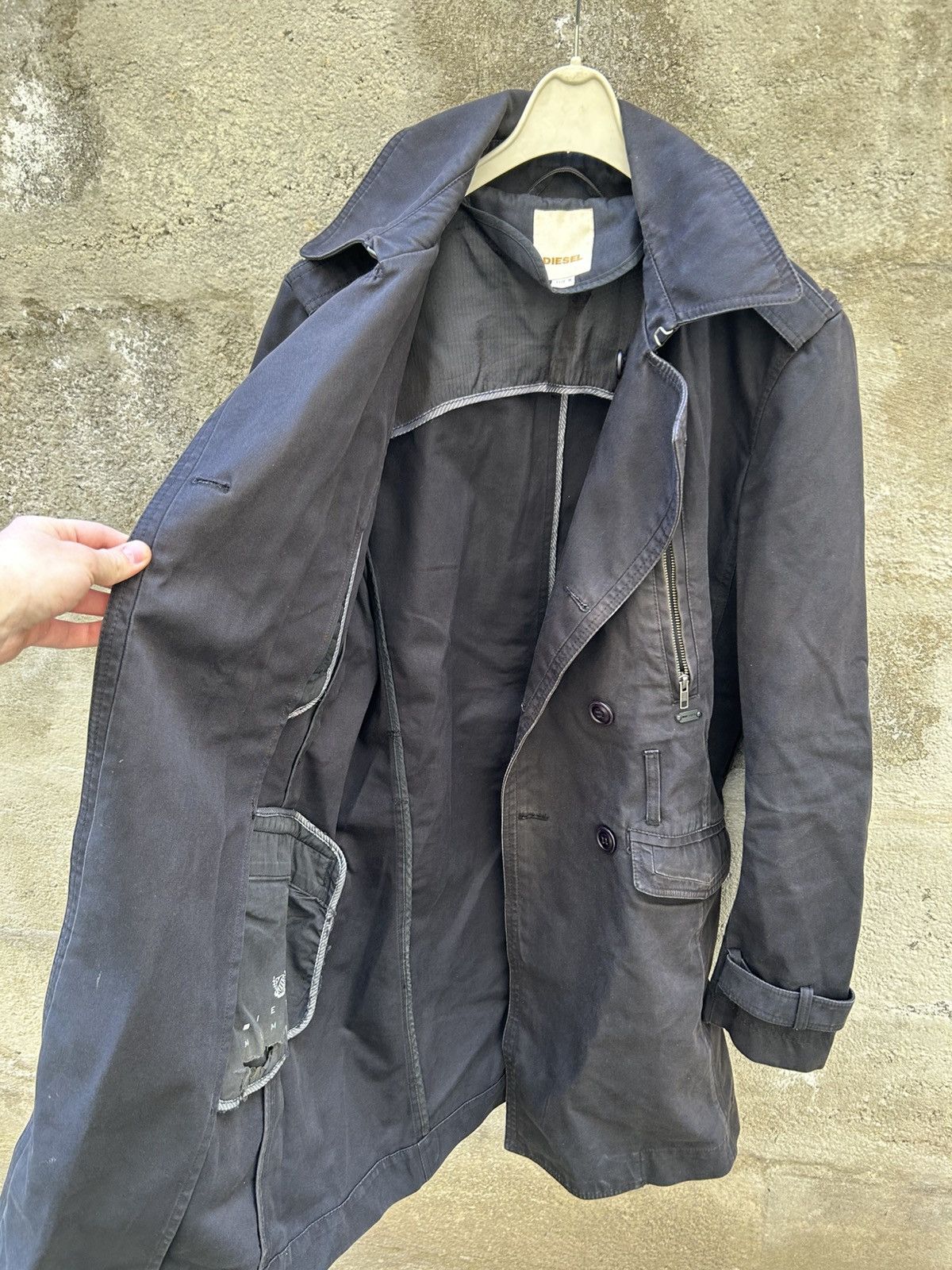 Diesel Diesel black Multipocket Zipper Trench Coat avant garde stil Size M / US 6-8 / IT 42-44 - 11 Thumbnail