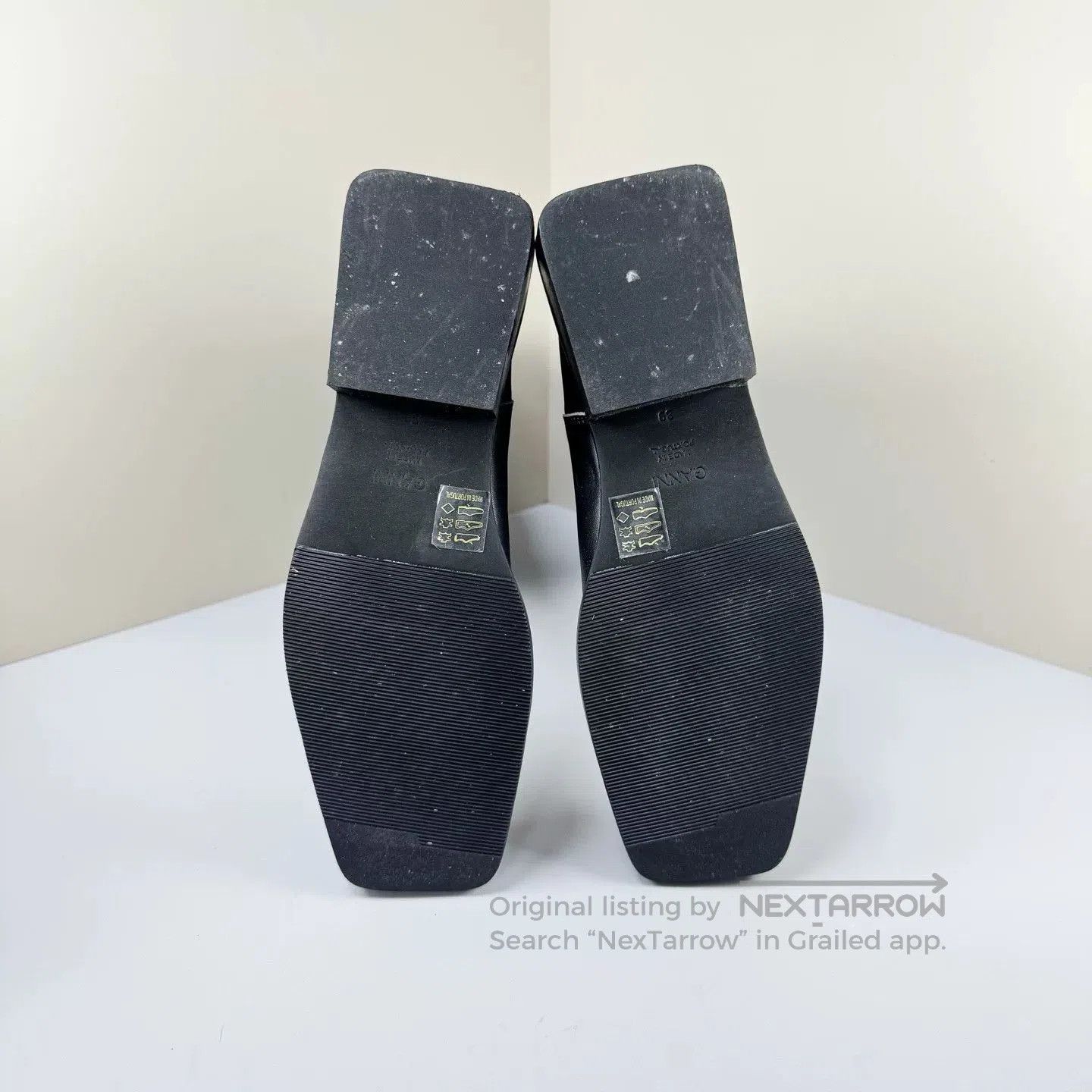 Ganni Ganni Distressed Square Toe Leather Boots. Size US 8 / IT 38 - 6 Thumbnail