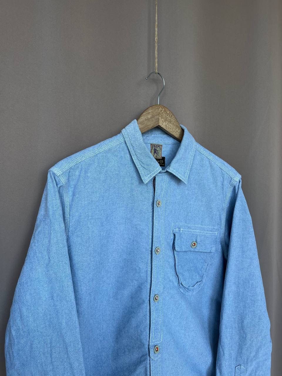 Prps PRPS Goods & Company Button Denim Shirt Mens Size L Vintage Size US L / EU 52-54 / 3 - 3 Thumbnail