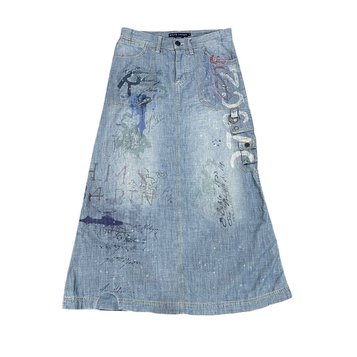 Ralph Lauren Vintage Ralph Lauren Denim Skirt W28 Size 28" / US 6 / IT 42 - 2 Thumbnail