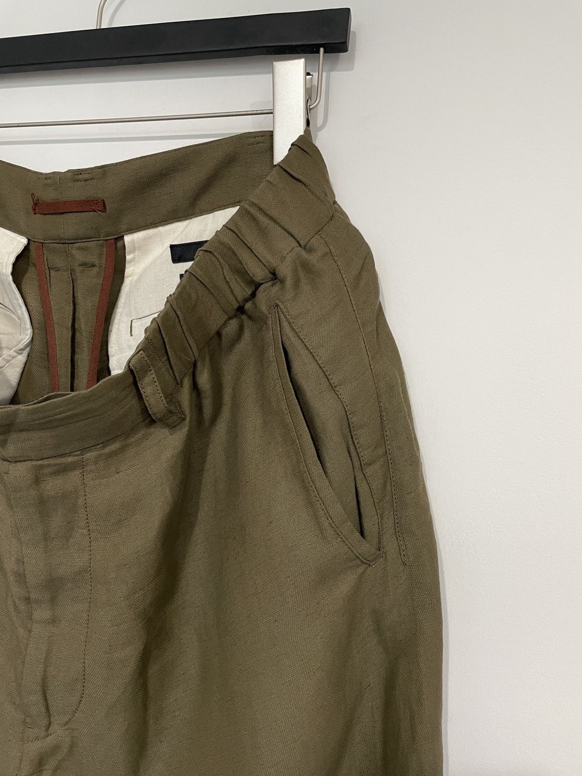 Ziggy Chen SS20 LIGHTWEIGHT LINEN VISCOSE CROPPED TROUSERS Size US 34 / EU 50 - 5 Thumbnail