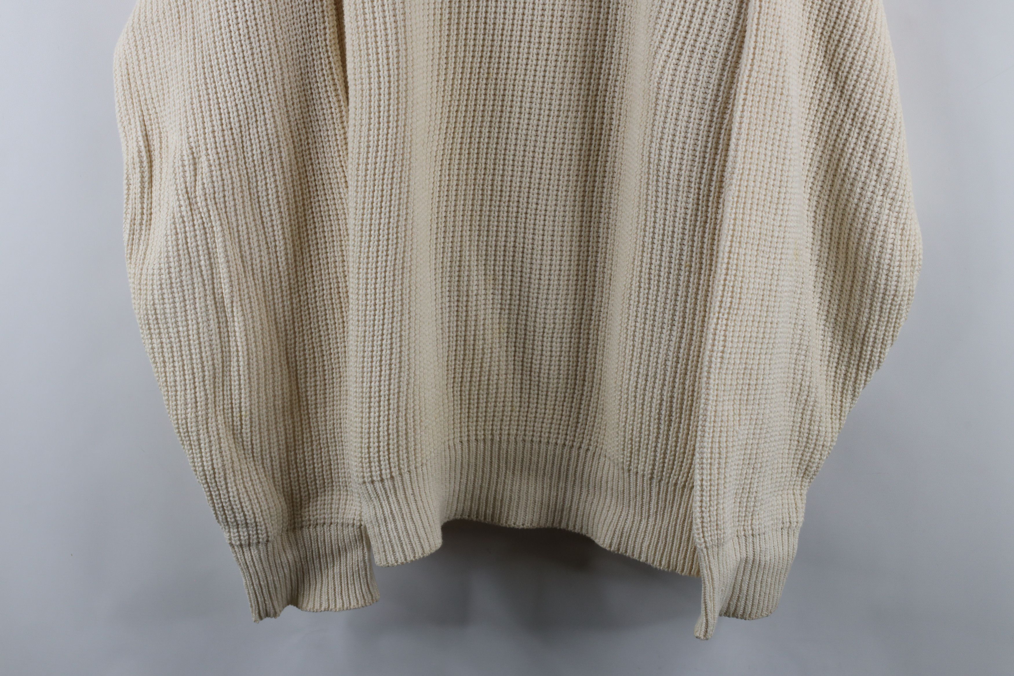 Vintage Vintage 90s Streetwear Monogram Cotton Ribbed Knit Sweater Size US XL / EU 56 / 4 - 3 Thumbnail