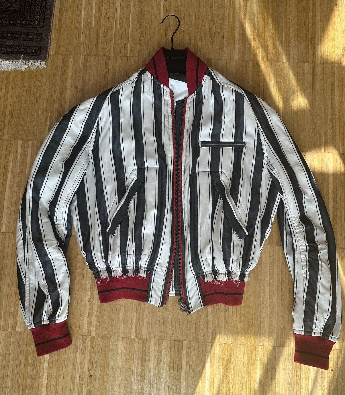 Haider Ackermann Haider ackermann silk stripe bomber jacket