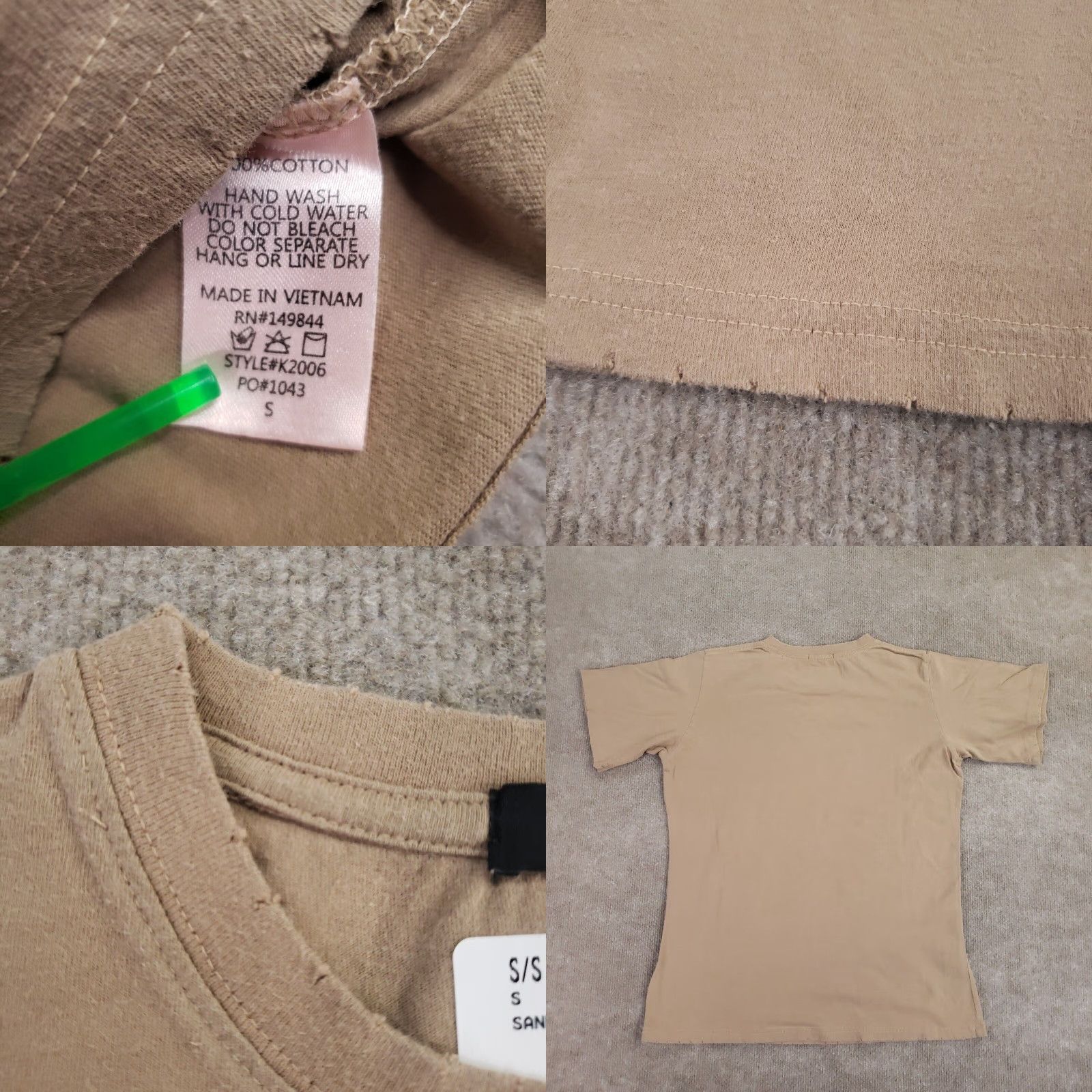 Vintage Zutter Crop Top Shirt Womens S Brown Western Short Sleeve Crew Neck T-Shirt Size S / US 4 / IT 40 - 8 Thumbnail