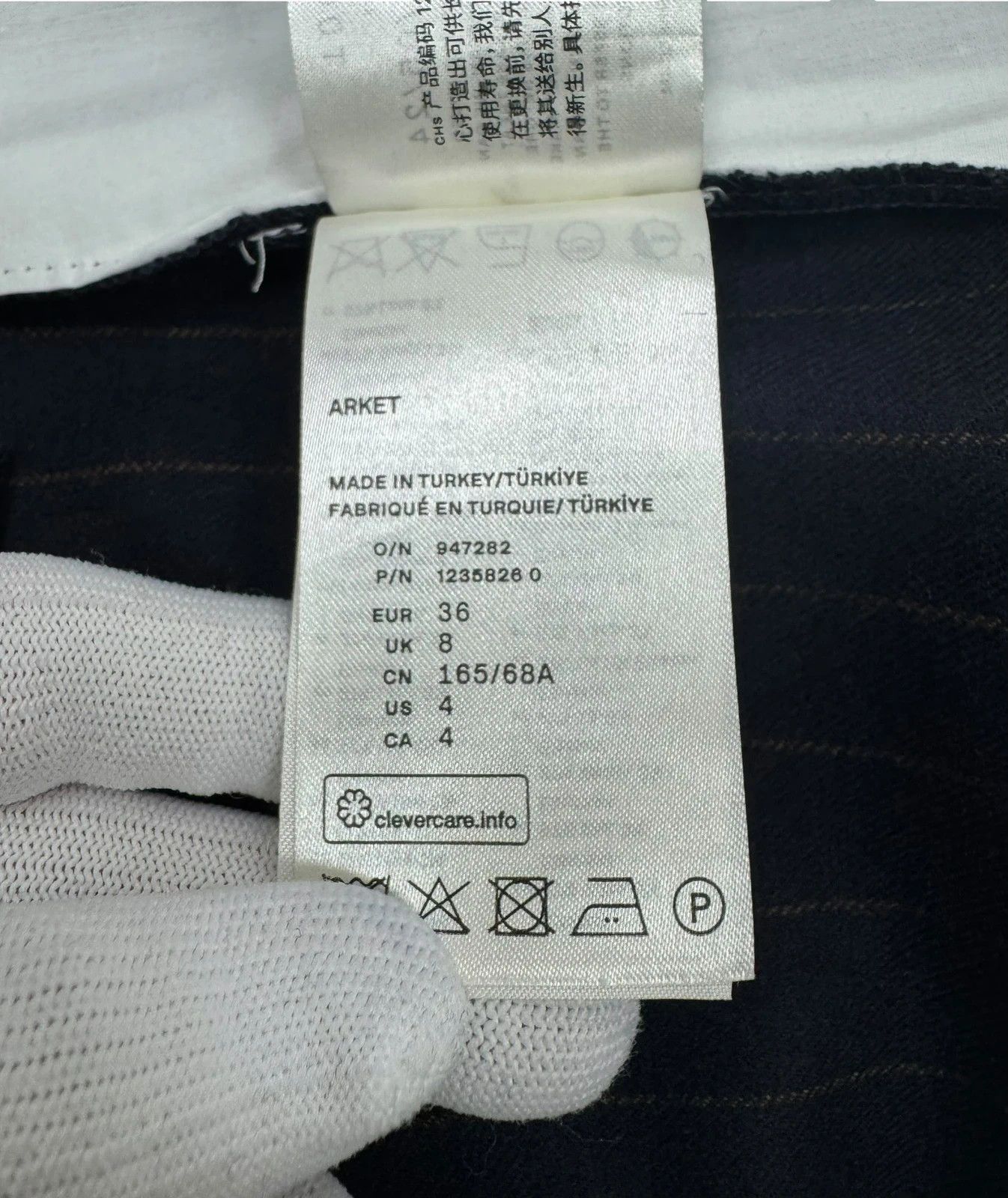 Arket Arket Wool Dress Pants Wide Leg Striped size 36 Size 26" / US 2 / IT 38 - 12 Thumbnail